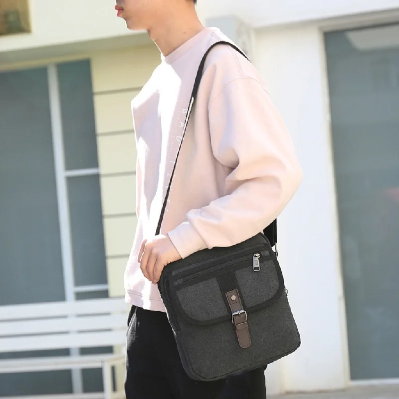 Briefcases with multiple compartments for organizationCasual Summer Men Pocket Canvas Solid Unisex Shoulder Tote Briefcases with multiple compartments for organizationCasual Summer Men Pocket Canvas Solid Unisex Shoulder Tote