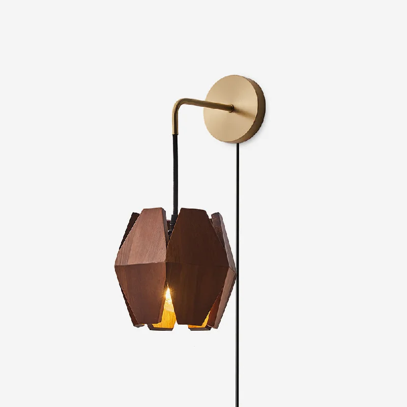 Art Deco - Style Lava Lamps for Elegant InteriorsWood Astris Plug In Wall Lamp