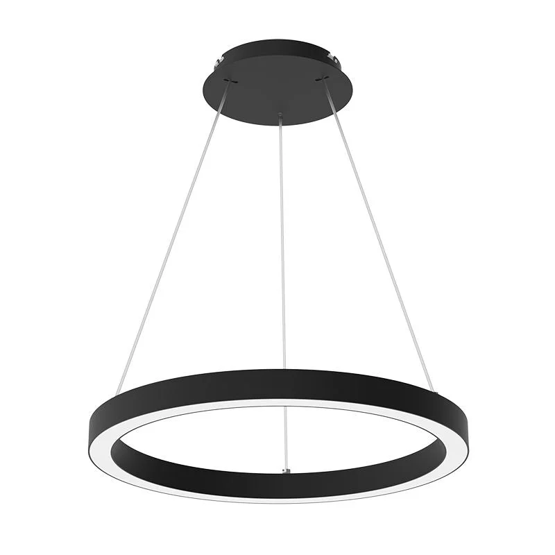String Lights for Balcony DecorationWestgate High-Output Round Linear Chandelier Up/Down Light with Separate Controls, 30W, 3000K, Led Commercial Lighting - Black