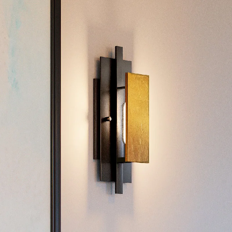 Industrial Lighting for Food Processing FactoriesUHP3863 Contemporary Wall Sconce 15.125''H x 5.375''W, Midnight Black Finish, Gambier Collection