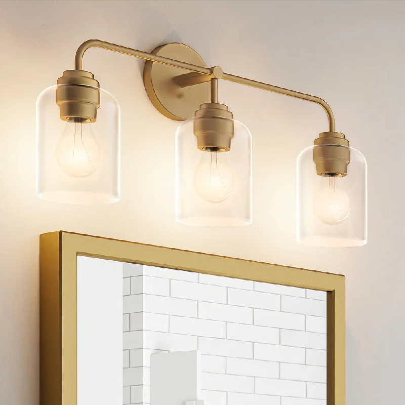 Industrial Exit Sign Lighting for Quick EvacuationULB2093 New Traditional Bath Light, 11''H x 23''W, Satin Brass Finish, Petra Collection