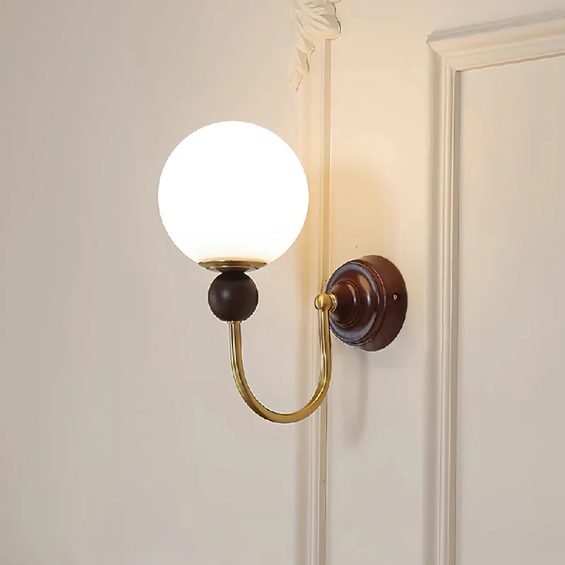Walnut Color & Gold & White