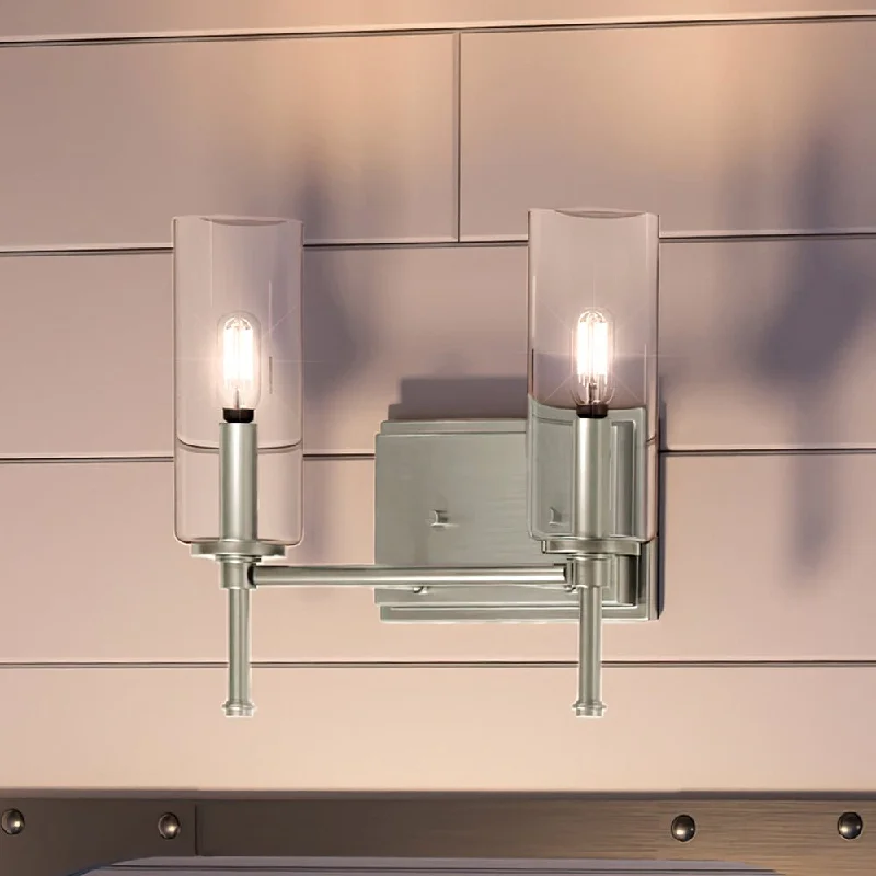 Industrial Task Lighting for Precision WorkstationsUHP4221 Contemporary Bath Light 11.5''H x 12.5''W, Brushed Nickel Finish, Parkes Collection