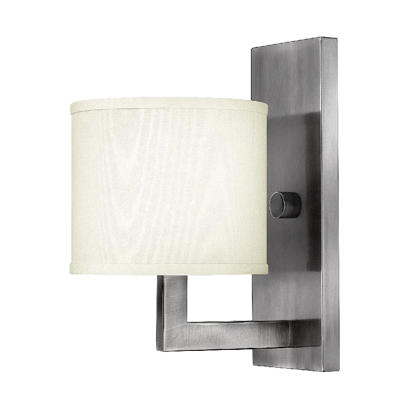 mid - century modern wall lamps with iconic shapes for a stylish studyBethnal Antique Nickel Single Wall Light - ID 7196