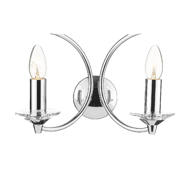metal wall lamps with a matte black finish for a sleek and modern lookPiccadilly Polished Chrome Wall Light Light - ID 4129