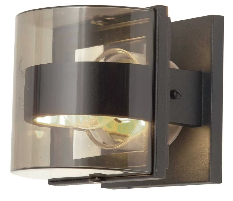 asian - inspired wall lamps with bamboo or paper shades for a zen - like Deptford Graphite Outdoor IP54 Wall Light - ID 3073