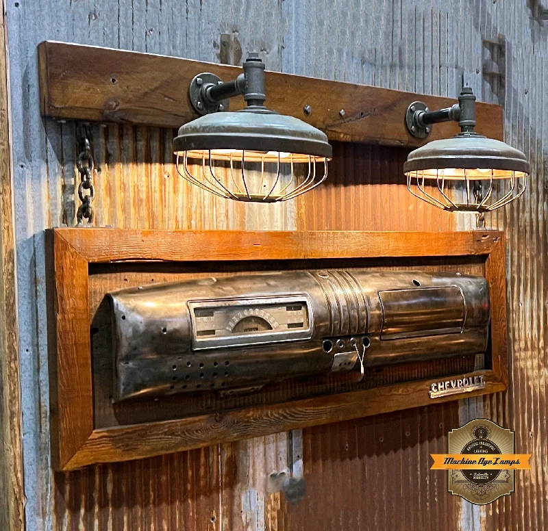 High - Bay LED Industrial Lighting for WarehousesSteampunk Industrial /Cheverolet 1940's truck Dash / Wall Light / Sconce / Barnwood /  Lamp #4256 sold