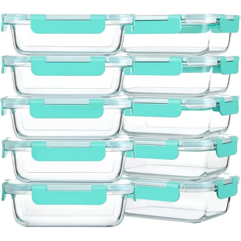 10-Pack,22 Oz Glass Meal Prep Containers,Glass Food Storage Containers with lids,Glass Lunch Containers 10-Pack,22 Oz Glass Meal Prep Containers,Glass Food Storage Containers with lids,Glass Lunch Containers