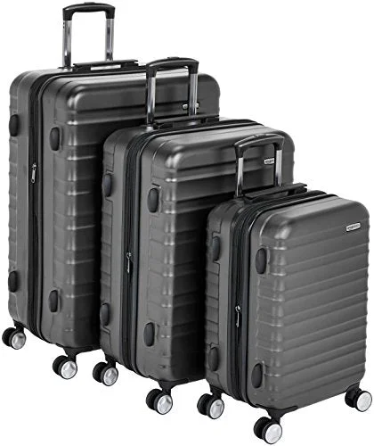 AmazonBasics Premium Hardside Spinner Luggage with Built-In TSA Lock - 3-Piece Set (20", 24", 28"), Black AmazonBasics Premium Hardside Spinner Luggage with Built-In TSA Lock - 3-Piece Set (20", 24", 28"), Black