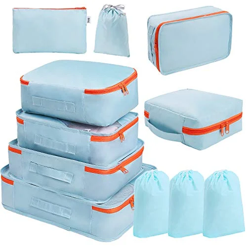 DIMJ 11 Set Packing Cubes, Travel Luggage Packing Organizers Lightweight Travel Cloth Storage Bag with Bra Underwear Cube Cosmetics Bag and Shoe Pouch DIMJ 11 Set Packing Cubes, Travel Luggage Packing Organizers Lightweight Travel Cloth Storage Bag with Bra Underwear Cube Cosmetics Bag and Shoe Pouch
