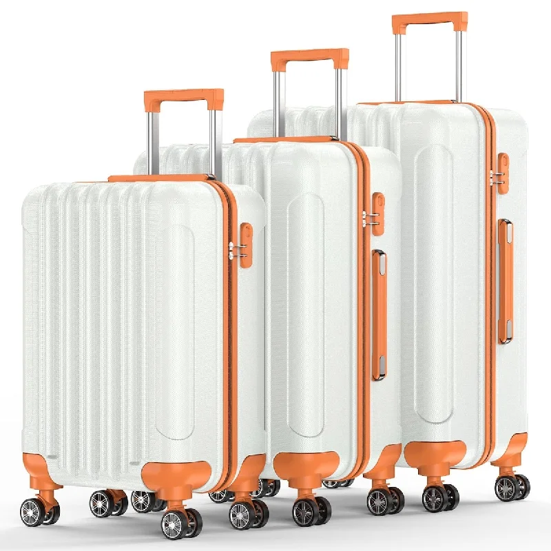 Hard Shell Luggage Set, 3-Piece Hardside Suitcase Set, 20", 24", 28" Luggage, Carry on Luggage Set, Travel Luggage Set, w/Wheels Hard Shell Luggage Set, 3-Piece Hardside Suitcase Set, 20", 24", 28" Luggage, Carry on Luggage Set, Travel Luggage Set, w/Wheels