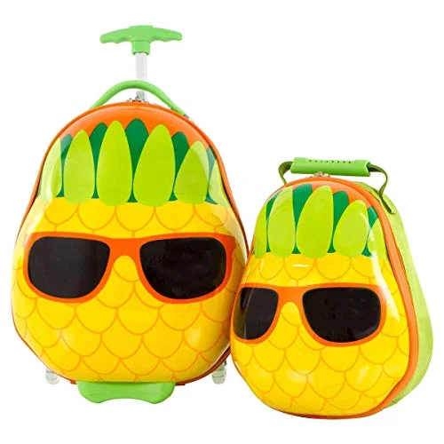 Heys America Travel Tots Kids 2 Pc Luggage Set -18" Carry On Luggage & 13" Backpack (Pineapple) Heys America Travel Tots Kids 2 Pc Luggage Set -18" Carry On Luggage & 13" Backpack (Pineapple)