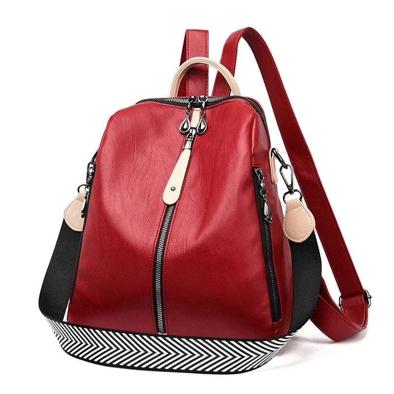 High Quality Backpack Women Soft Leather Backpack Female WhiteTravel Back Pack School Backpacks for Girls Sac A Dos Hot High Quality Backpack Women Soft Leather Backpack Female WhiteTravel Back Pack School Backpacks for Girls Sac A Dos Hot