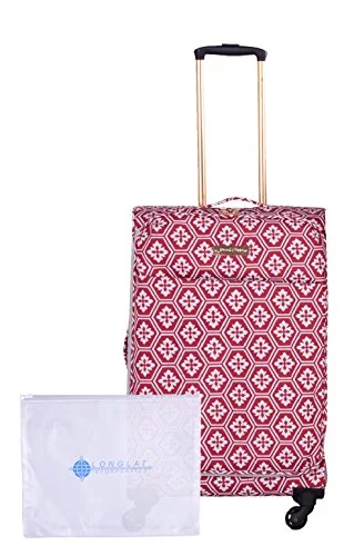 Jenni Chan Adra 2-Piece Set 24" Upright Spinner +311 Bag, Red