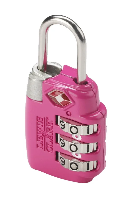 TSA-Approved 3-Dial Combination Shackle Lock