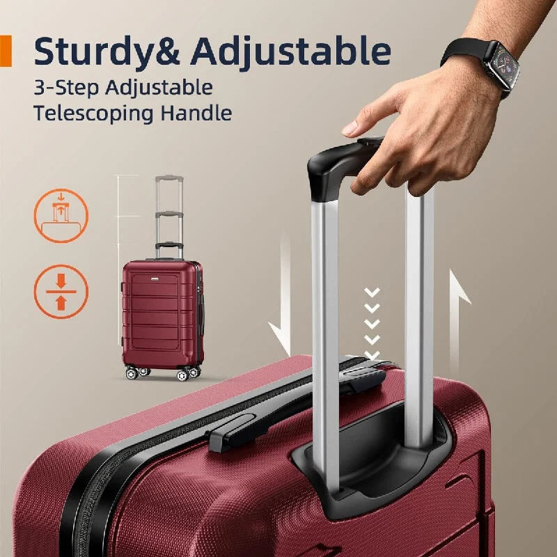 Luggage Sets Expandable PC+ABS Durable Suitcase Double Wheels TSA Lock