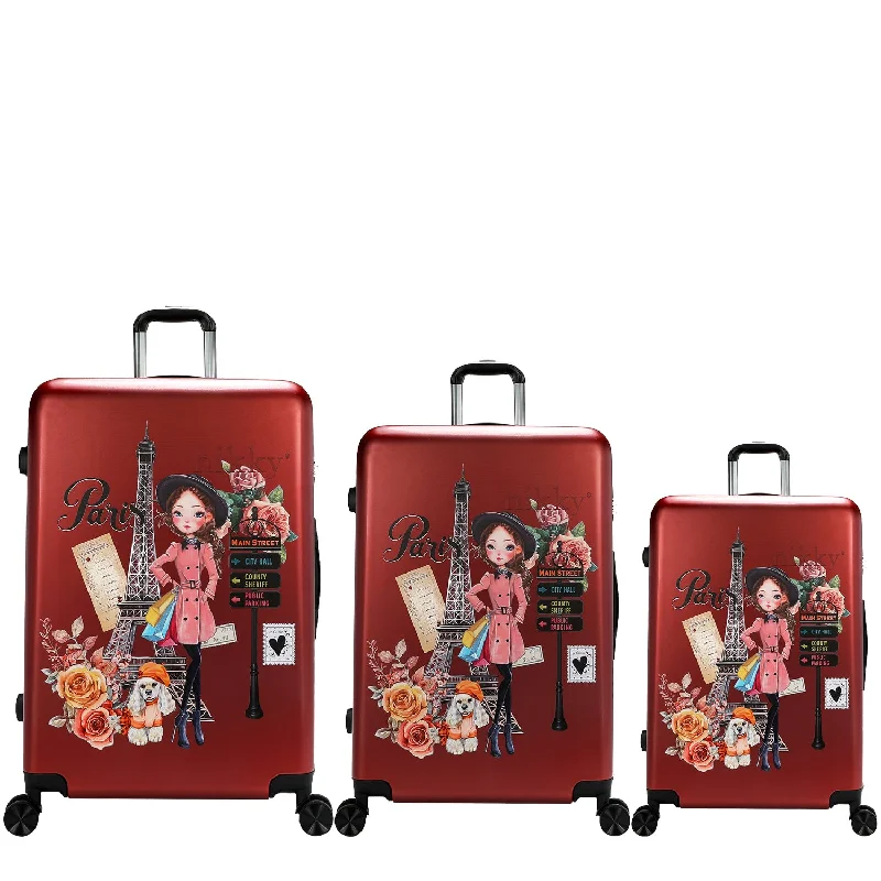 NIKKY 3 PC HARDCASE SET LUGGAGE