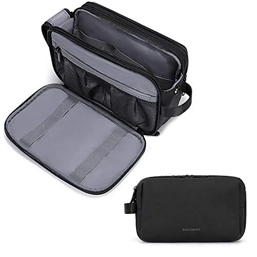 Toiletry Bag for Men, BAGSMART Travel Toiletry Organizer Dopp Kit Water-resistant Shaving Bag for Toiletries Accessories, Black Toiletry Bag for Men, BAGSMART Travel Toiletry Organizer Dopp Kit Water-resistant Shaving Bag for Toiletries Accessories, Black