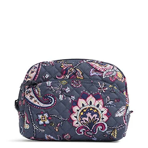Vera Bradley Women's Signature Cotton Medium Cosmetic Makeup Organizer Bag, Felicity Paisley, One Size Vera Bradley Women's Signature Cotton Medium Cosmetic Makeup Organizer Bag, Felicity Paisley, One Size