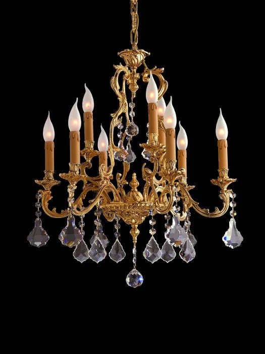 Chandeliers with Murano Glass for a High - End Artistic TouchBeautiful 9 Or 12 Arm Classic Chandelier