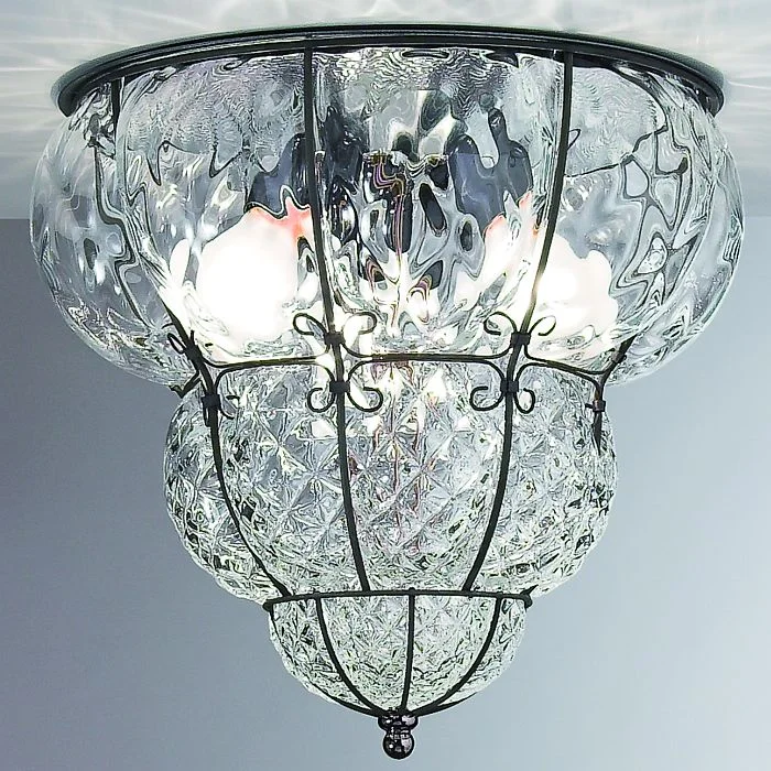 Bohemian - Style Beaded Chandeliers for Eclectic DecorClassic Venetian Glass Ceiling Light With 4 Lovely Murano Glass Finishes