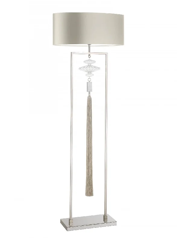 Victorian Style Floor Lamp for Traditional and Elegant InteriorsHeathfield Constance Nickel and Clear Floor Lamp *