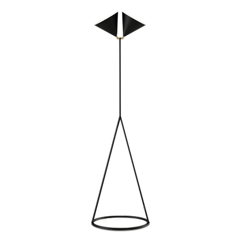 Dimmable Floor Lamp for Adjustable Lighting AmbianceDeux Round Base Floor Lamp - Black