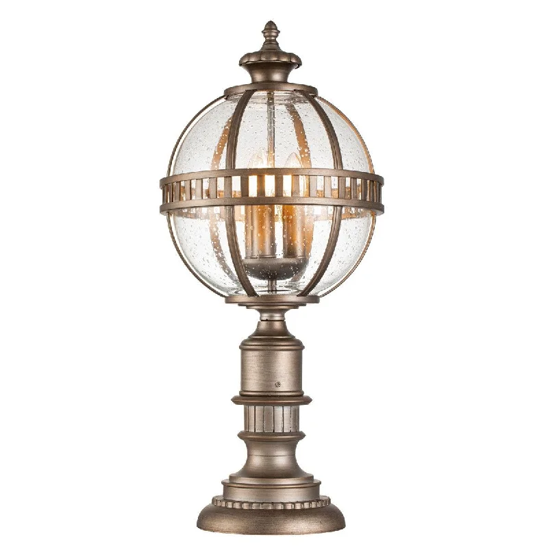  Way Switch Floor Lamp for Multiple Light Intensity LevelsKichler Halleron 3 Light Bronze Outdoor Pedestal Lantern