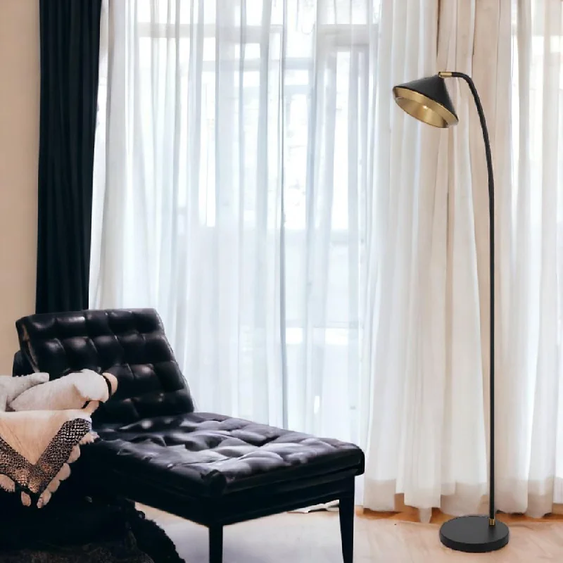 Wood Floor Lamp with Natural Grain for a Warm and Organic FeelLarson Floor Lamp Black, Brass, White