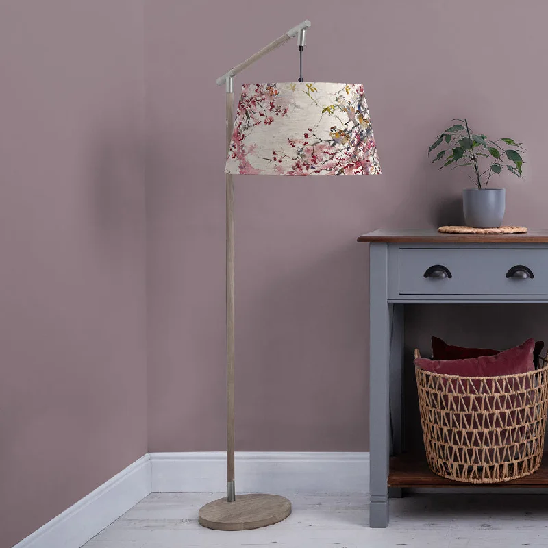 Metal Floor Lamp with a Matte Black Finish for a Sleek LookBrushwood Quintus Taper & Quintus Complete Floor Lamp Grey/Blossom