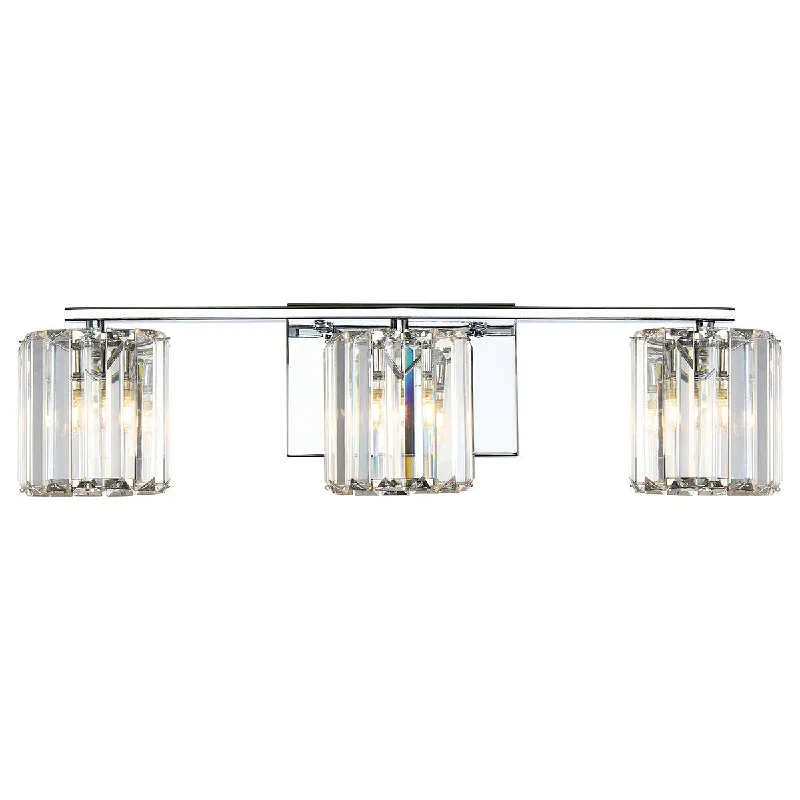Glass Floor Lamp with Frosted Shades for Soft Diffused LightQuoizel Divine 3 Light Chrome Bathroom Wall Light