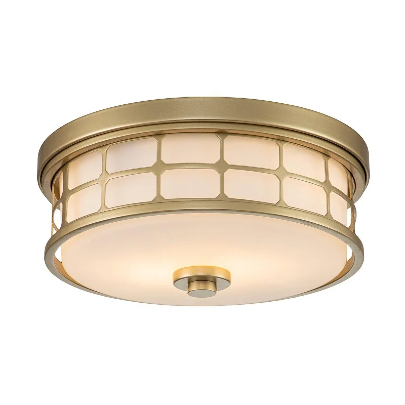 Marble Base Floor Lamp for a Touch of LuxuryQuoizel Guardian 2 Light Brass Bathroom Flush Mount