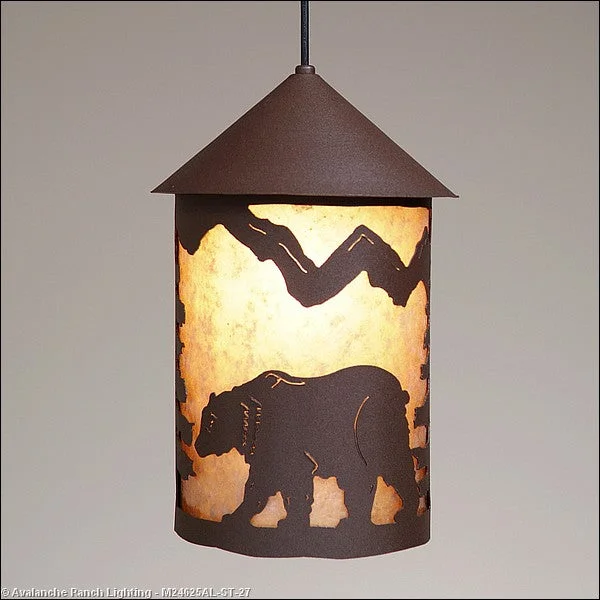Rustic Ceiling Lights with Reclaimed Wood and Distressed FinishesMini Pendants - Rod