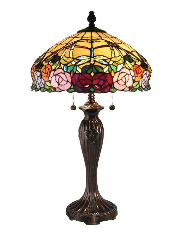 crystal table lamps with dazzling prisms for a glamorous effectTwo Light Table Lamp