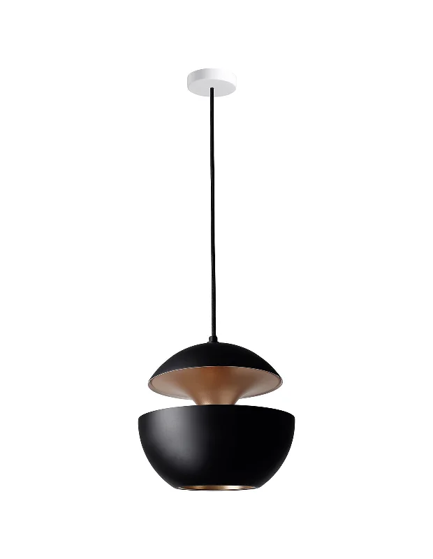 Contemporary Ceiling Lights with Unique, Abstract ShapesDCW Editions HERE COMES THE SUN 250 Pendant Black & Copper