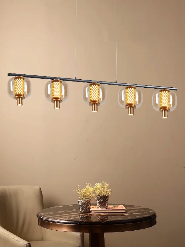 Art Deco Ceiling Lights with Geometric Patterns and Metallic FinishesEmelia Pendant Light