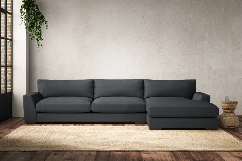 Mid - Century Modern Ceiling Lights with Simple, Sleek LinesGuddu Grand Right Hand Chaise Sofa - Recycled Cotton Thunder