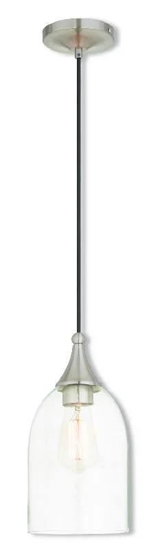 Art Deco Ceiling Lights with Geometric Patterns and Metallic FinishesOne Light Mini Pendant