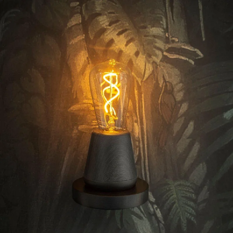 crystal table lamps with dazzling prisms for a glamorous effectONE Cordless LED Table Lamp - Black Wood crystal table lamps with dazzling prisms for a glamorous effectONE Cordless LED Table Lamp - Black Wood