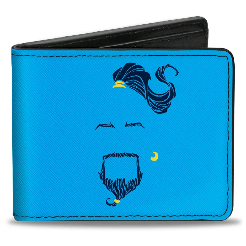 Vintage-style money clips for collectorsBi-Fold Wallet - Aladdin 2019 Genie Face + AT YOUR SERVICE Blues Yellow Vintage-style money clips for collectorsBi-Fold Wallet - Aladdin 2019 Genie Face + AT YOUR SERVICE Blues Yellow