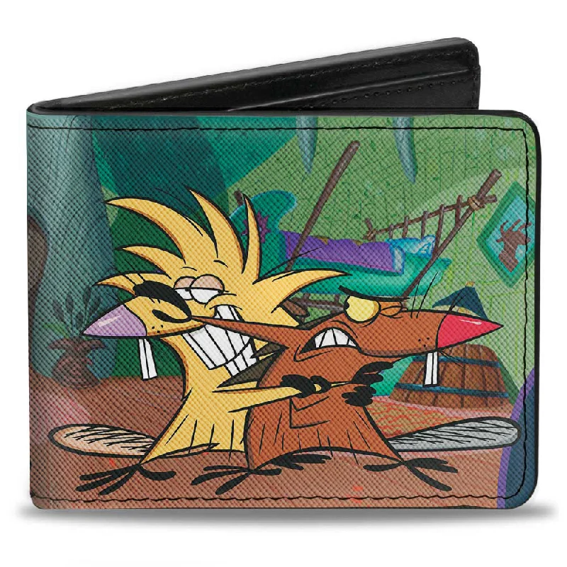 Money clips with RFID protectionBi-Fold Wallet - Angry Beavers Norbert & Daggett Poses Money clips with RFID protectionBi-Fold Wallet - Angry Beavers Norbert & Daggett Poses