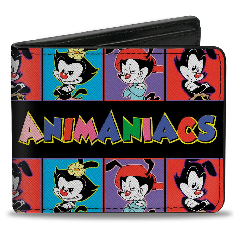 Personalized engraved money clips for menBi-Fold Wallet - Animaniacs Yakko Wakko and Dot Block Poses Black/Multi Color Personalized engraved money clips for menBi-Fold Wallet - Animaniacs Yakko Wakko and Dot Block Poses Black/Multi Color