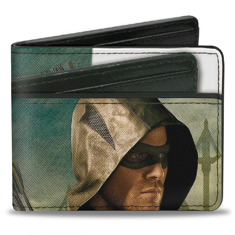Money clips with built-in bottle openersBi-Fold Wallet - ARROW Standing Pose Arrow Tips Green-Tan Fade Money clips with built-in bottle openersBi-Fold Wallet - ARROW Standing Pose Arrow Tips Green-Tan Fade