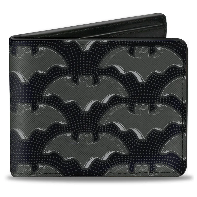 Elegant money clips for weddingsBi-Fold Wallet - Batman Bat Emblem Turns Dots Black Grays Elegant money clips for weddingsBi-Fold Wallet - Batman Bat Emblem Turns Dots Black Grays