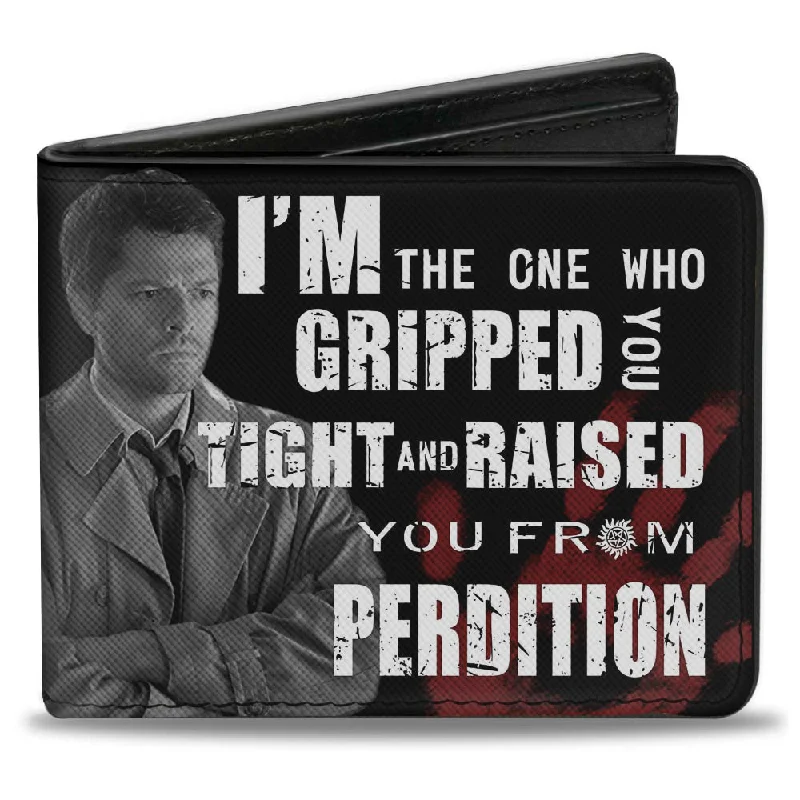 Money clips with built-in bottle openersBi-Fold Wallet - Castiel Pose I'M THE ONE WHO GRIPPED YOU TIGHT AND RAISED YOU FROM PERDITION + SUPERNATURAL Black Grays Red White Money clips with built-in bottle openersBi-Fold Wallet - Castiel Pose I'M THE ONE WHO GRIPPED YOU TIGHT AND RAISED YOU FROM PERDITION + SUPERNATURAL Black Grays Red White