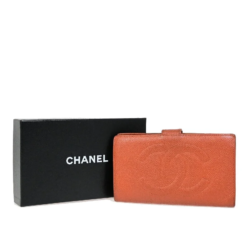Luxury leather money clips with card slotsChanel Logo Cc  Leather Wallet  (Pre-Owned)
