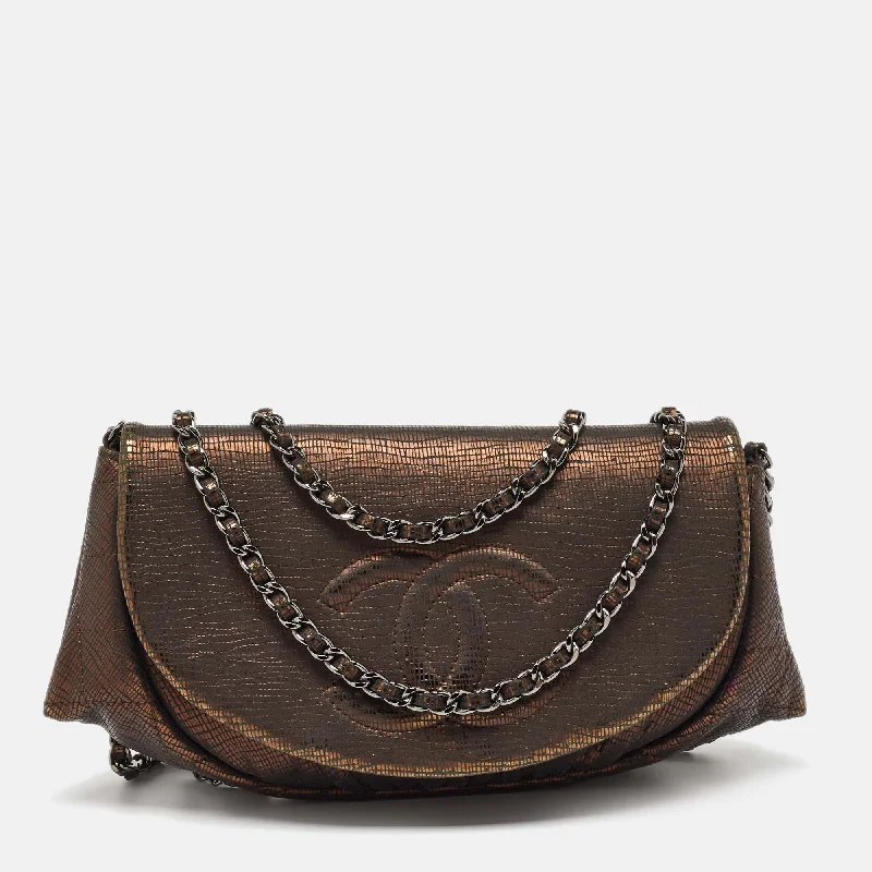 Eco-friendly money clips made from sustainable materialsChanel Metallic Brown Leather Cc Half Moon Wallet On Chain Eco-friendly money clips made from sustainable materialsChanel Metallic Brown Leather Cc Half Moon Wallet On Chain