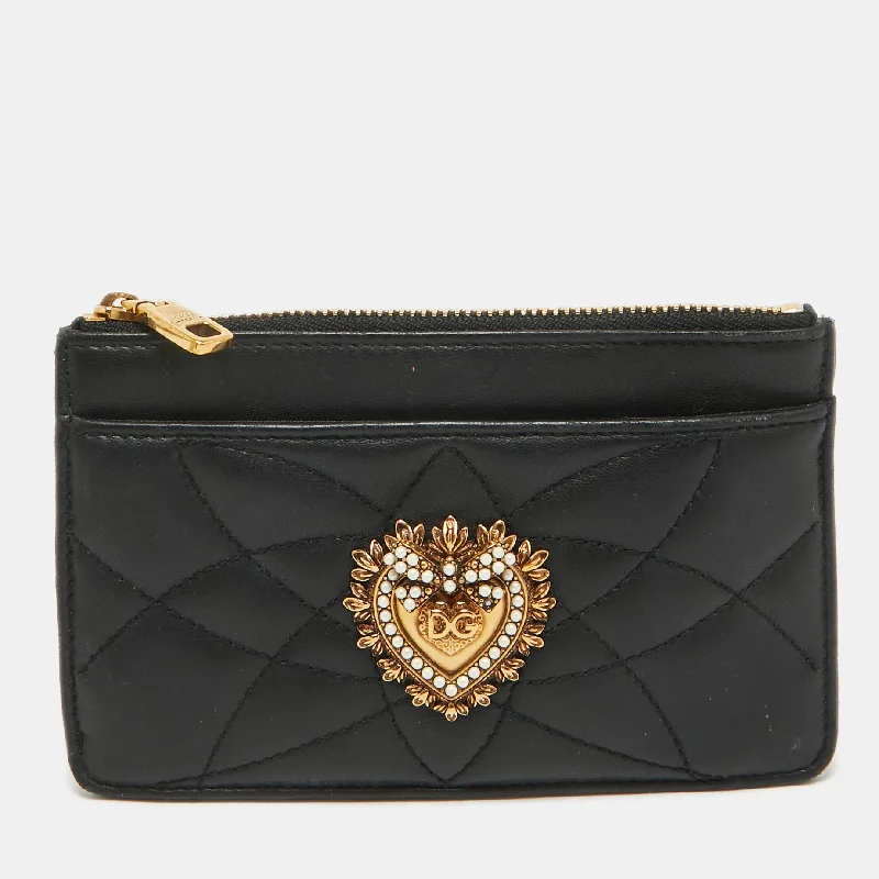 Elegant money clips for weddingsDolce & Gabbana Black Leather Devotion Zip Card Holder Elegant money clips for weddingsDolce & Gabbana Black Leather Devotion Zip Card Holder