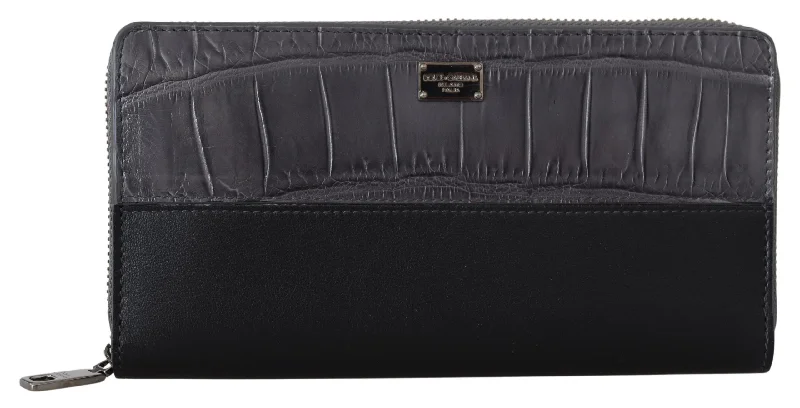 Luxury leather money clips with card slotsDolce & Gabbana Elegant Textu Leather Zip-Around Men's Wallet Luxury leather money clips with card slotsDolce & Gabbana Elegant Textu Leather Zip-Around Men's Wallet