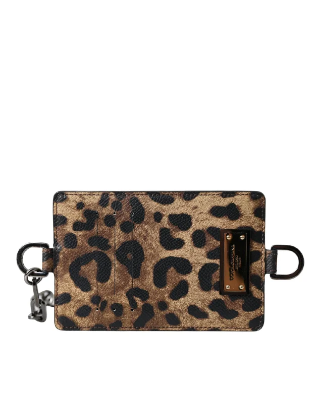 Elegant money clips for weddingsDolce & Gabbana Leather Leopard Print Logo Plaque Cardholder Women's Wallet Elegant money clips for weddingsDolce & Gabbana Leather Leopard Print Logo Plaque Cardholder Women's Wallet